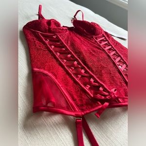NEW! Red Corset Top in Lace.